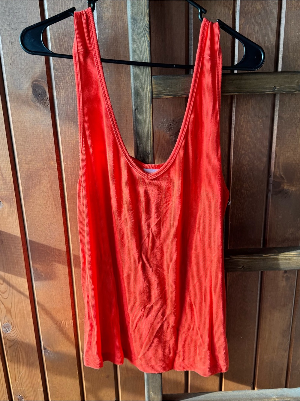 CAbi Deep Orange Scoop Neck Tank Top
